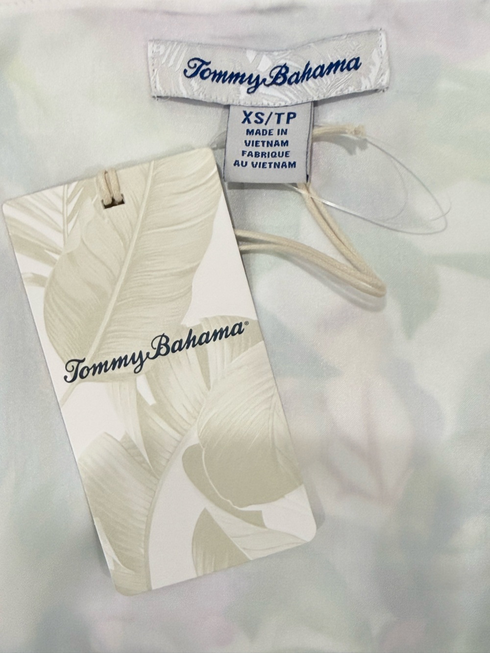 Tommy Bahama XS Tropical Bliss Printed Sleeveless Belted Dress White Multi NWT - Picture 14 of 15